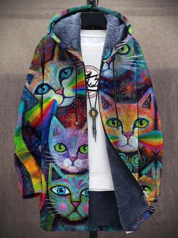 Men’s Kitty Print Winter Jacket